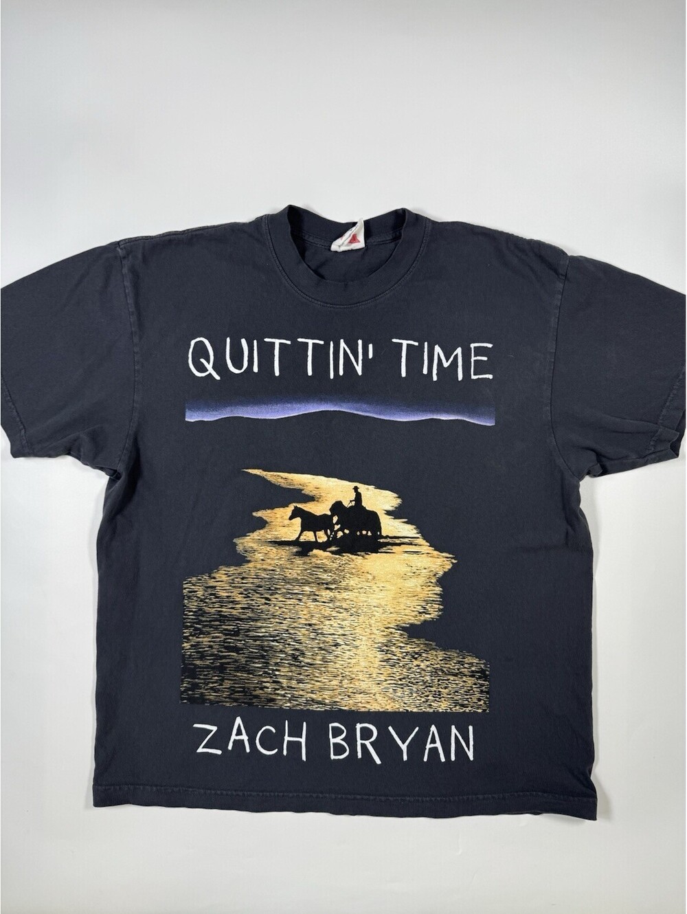 Zach Bryan Quittin Time Tour 2024 T Shirt Mens L Black One of These Days